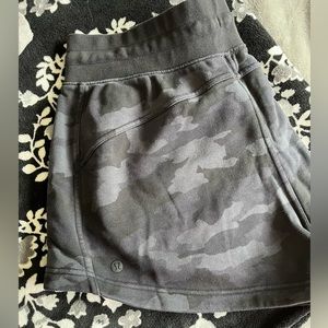 Lululemon Shorts -Inner Glow High-Rise 3” Shorts. Size 8, Camo. Worn 2 times.